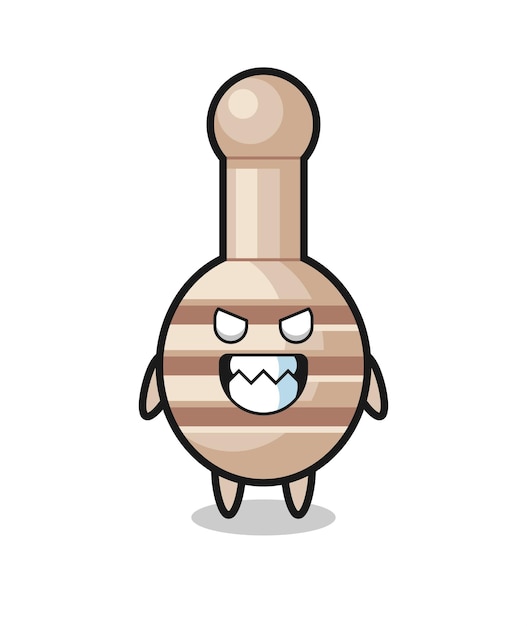 Expressão maligna do design bonito do personagem mascote fofo da concha de mel