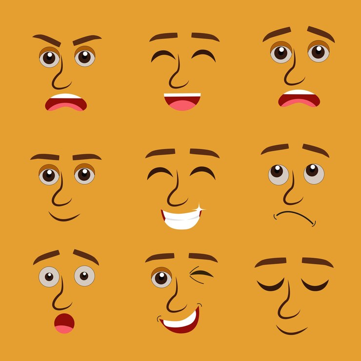 Vetor expressões faciais