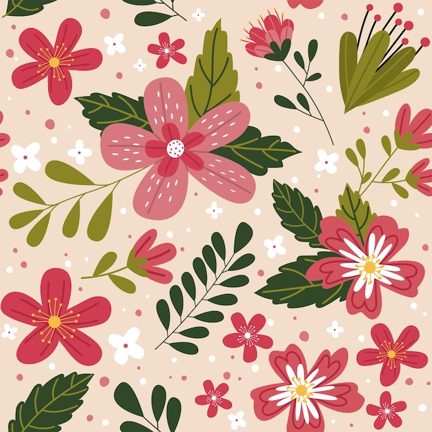 EZL25 B Padrão floral sem costura