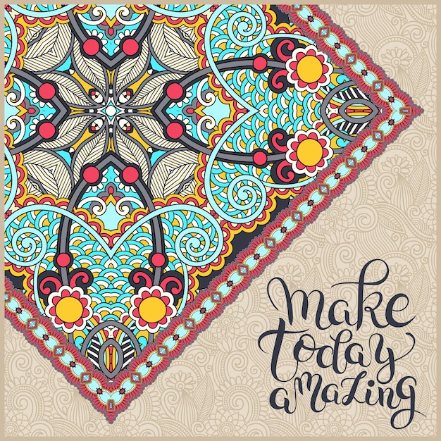 Faça hoje um incrível pôster de tipografia desenhada à mão em um estampado floral étnico