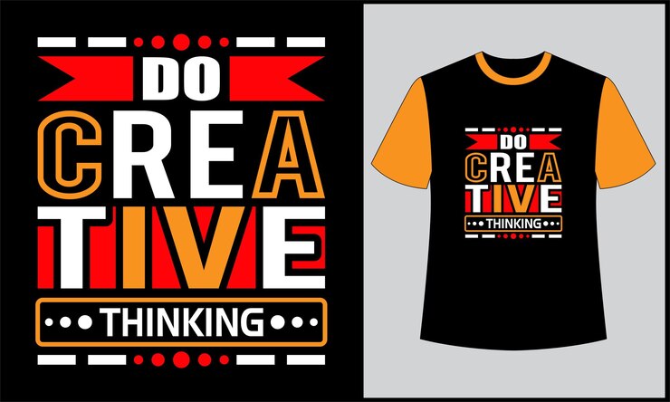 Vetor faça ilustração de tipografia de pensamento criativo design de camiseta