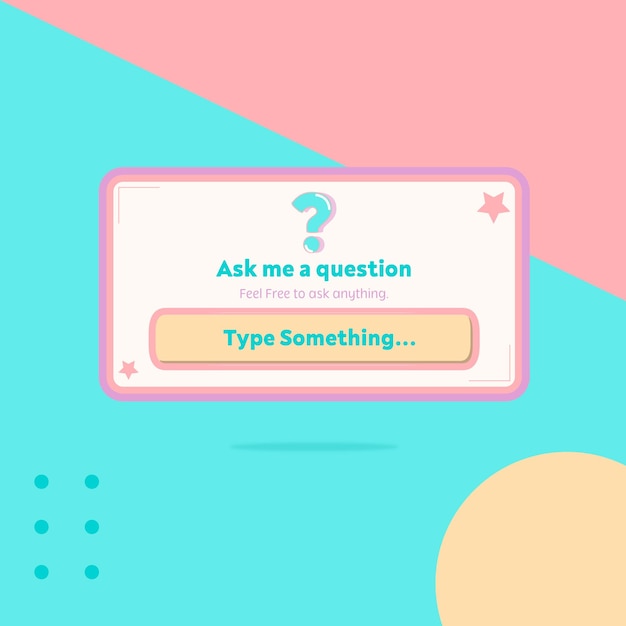 Faça-me uma maquete de interface de engajamento de perguntas vetor premium
