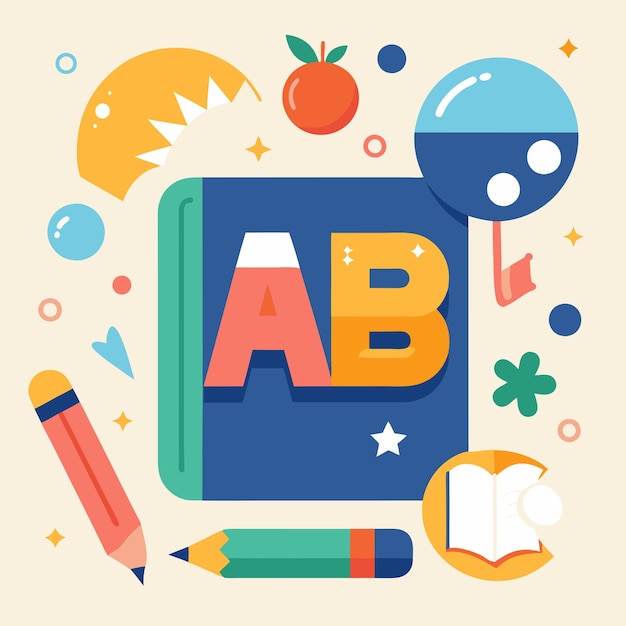 Faça uma capa simples mas cativante para um livro de inglês para crianças pequenas