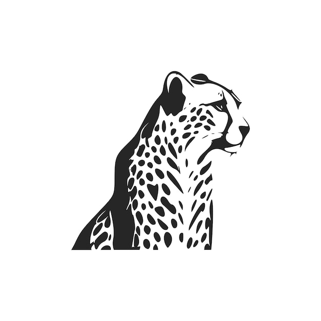 Faça uma declaração ousada com nosso impressionante logotipo gypard manchado em preto e branco elegante