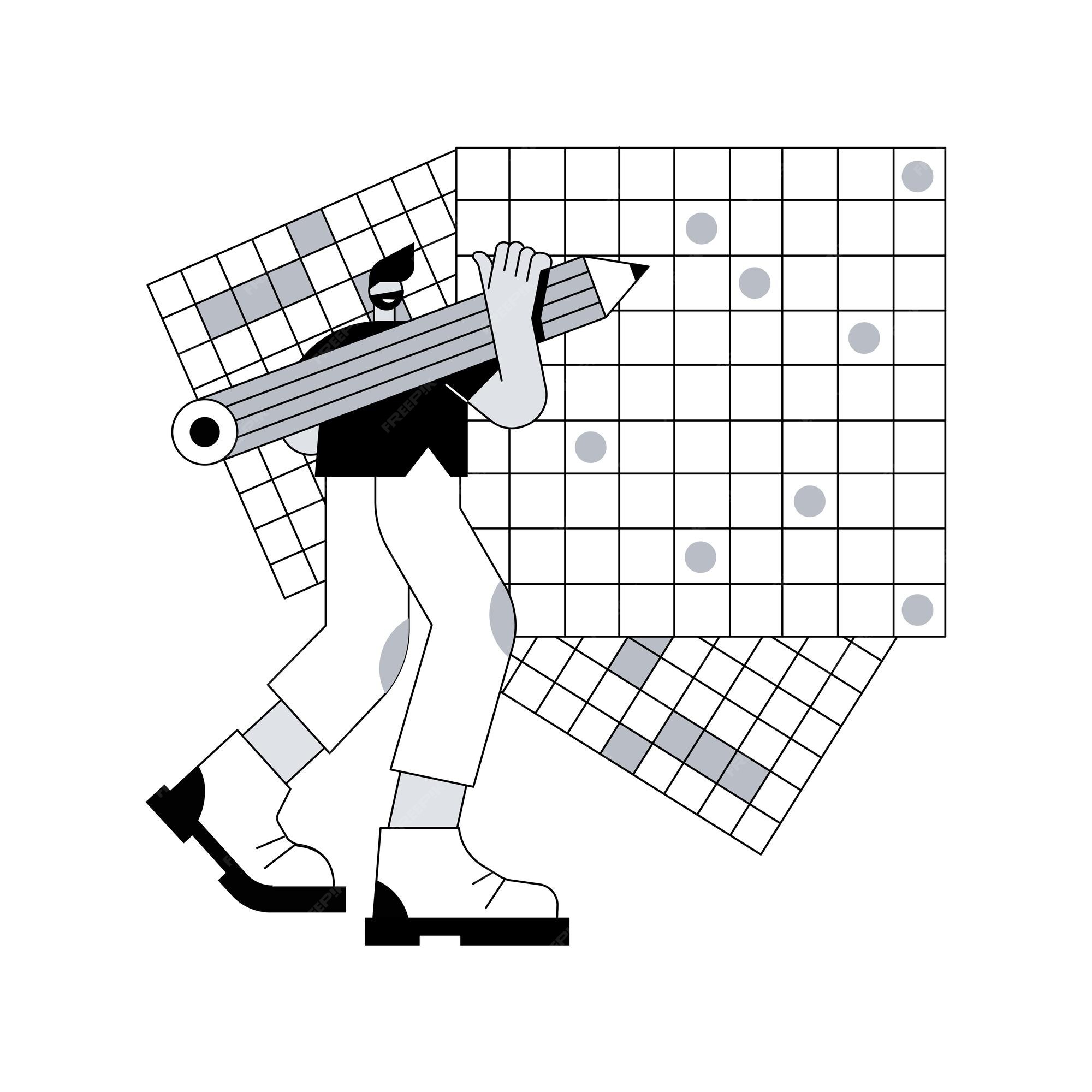 Faça uma ilustração em vetor conceito abstrato de palavras cruzadas e  sudoku. fique em casa, jogos e quebra-cabeças, mantenha seu cérebro em  forma, tempo gasto com auto-isolamento, atividade de lazer em quarentena