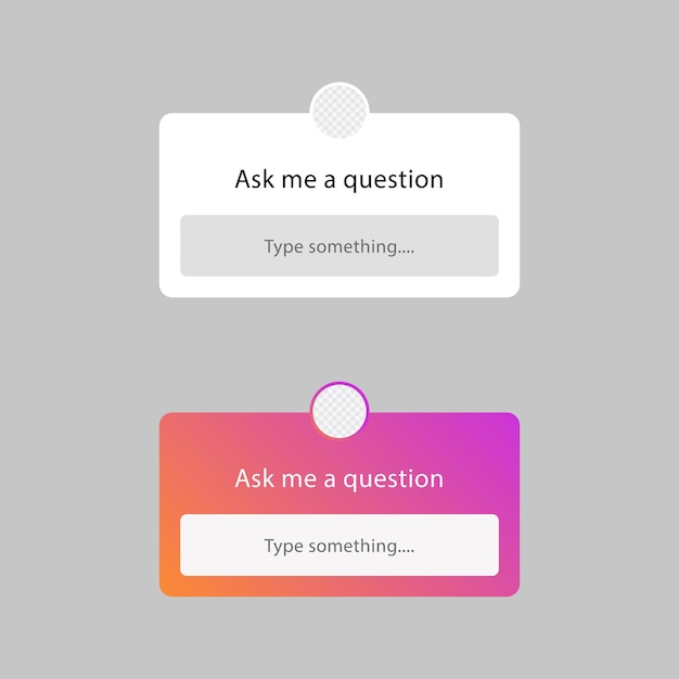 Vetor faça uma pergunta para o modelo de adesivo de histórias do instagram