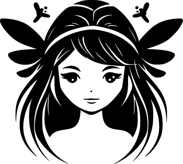 Vetor fairy high quality vector logo vector ilustração ideal para gráfico de camiseta