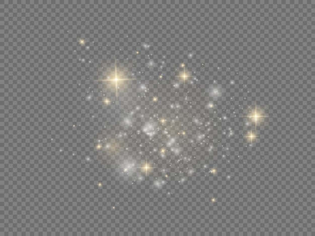 Faíscas brancas brilham estrela natal efeito de luz cintilante partículas de pó mágico cintilam