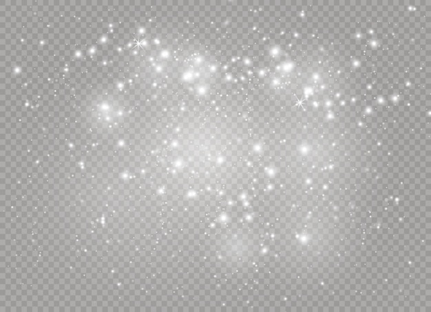 Faíscas e estrelas brilham efeito de luz especial.