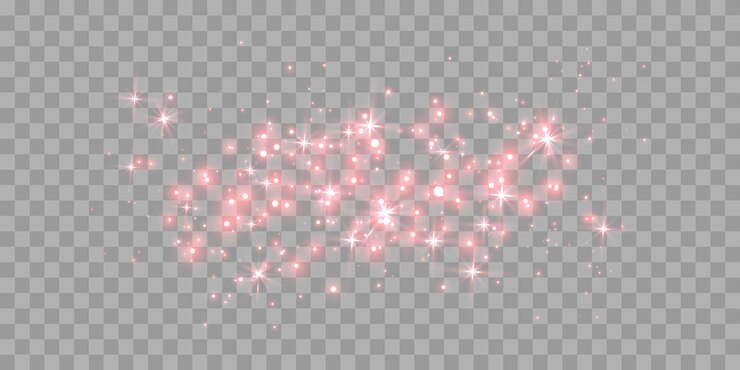Faíscas mágicas vermelhas e estrelas de poeira Efeito de luz de Natal