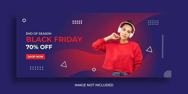 Vetor faixa de liquidação de moda da black friday