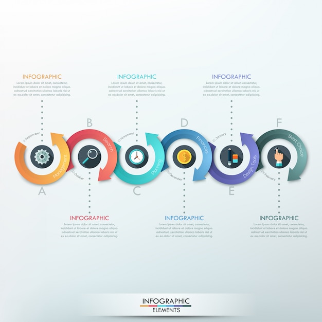 Faixa de opções de infografia moderna