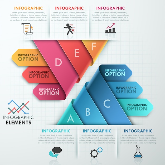 Faixa de opções de infografia moderna