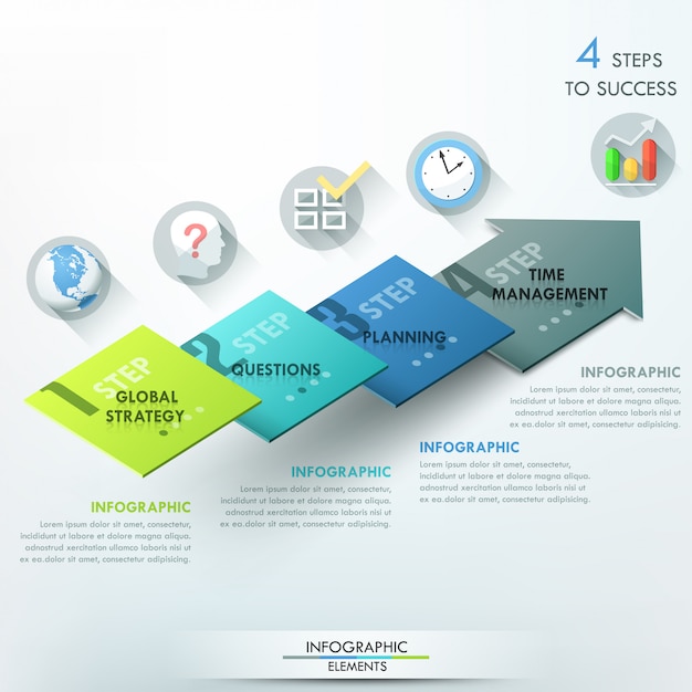 Faixa de opções de infografia moderna