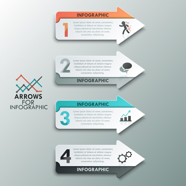 Faixa de opções de infografia moderna