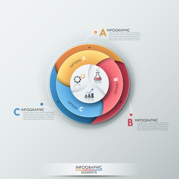 Faixa de opções de infografia moderna