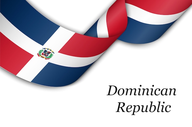 Faixa de opções ou banner com bandeira da república dominicana.