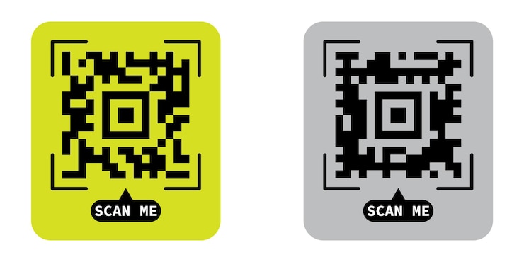Vetor falso código qr escanear-me ilustração vetorial