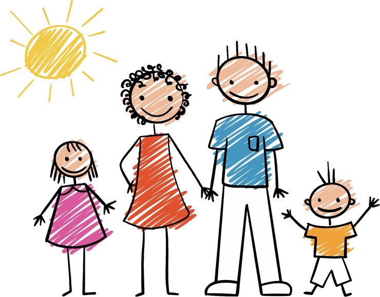 Vetor família amorosa