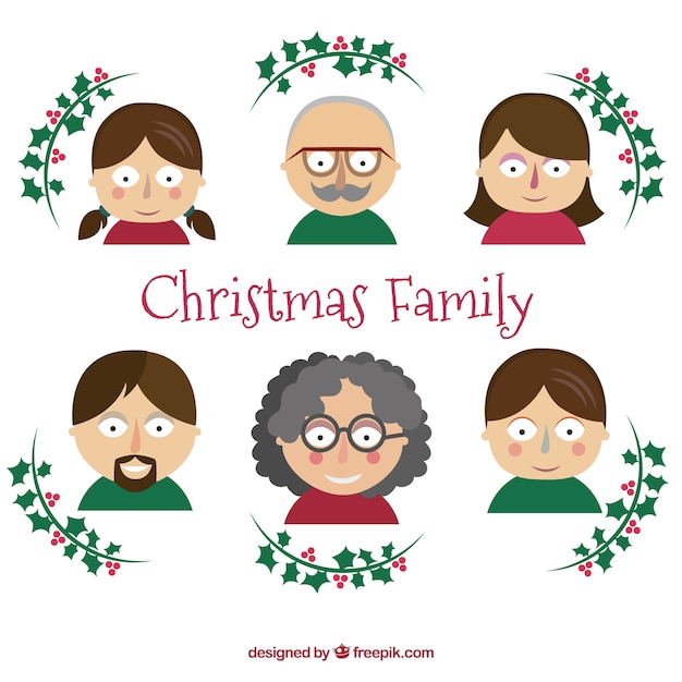 Família bonito do natal