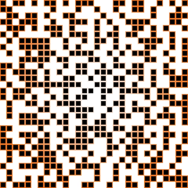 Fantasia de fundo geométrico sobre o tema do código qr