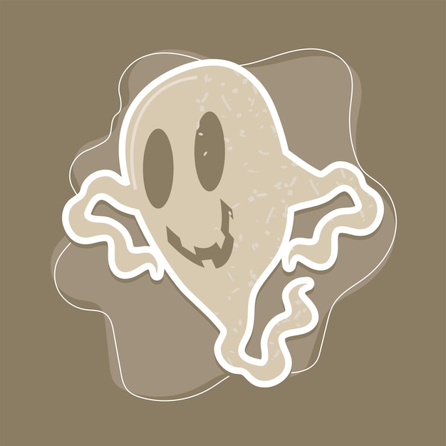 Vetor fantasma assustador de halloween