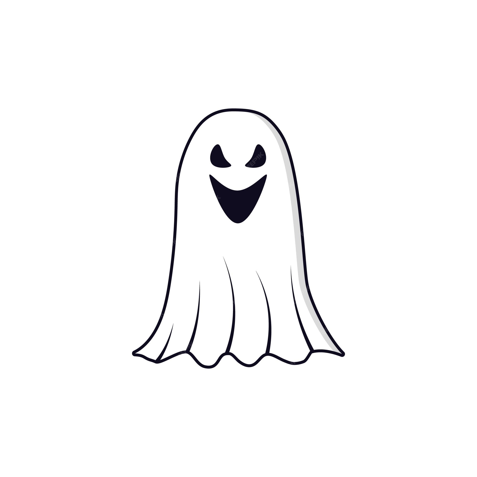 projeto de fantasma branco assustador de halloween em um fundo