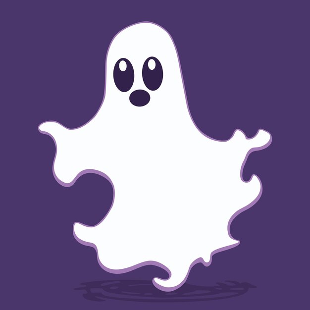 fantasma branco dos desenhos animados de halloween isolado no fundo branco.  fantasma assustador fantasma branco de halloween. fantasma com uma cara  assustadora. 11049500 Vetor no Vecteezy