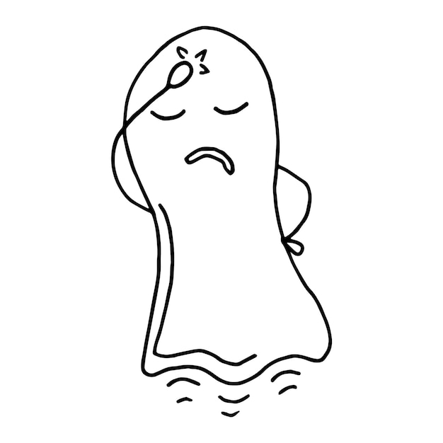 Fantasma em estilo doodle