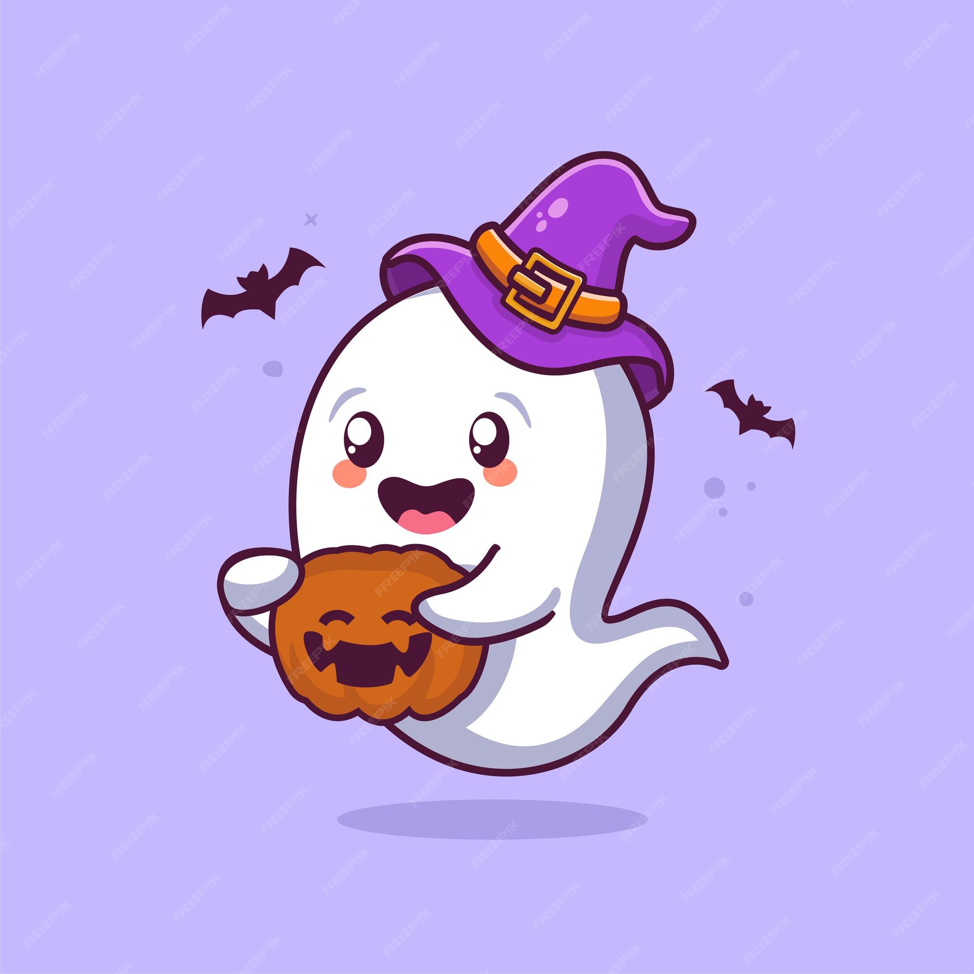 Ilustração Do Vetor De Halloween Com Fantasma Fofo De Desenho Animado  Ilustração do Vetor - Ilustração de cartoon, bandeira: 257554828