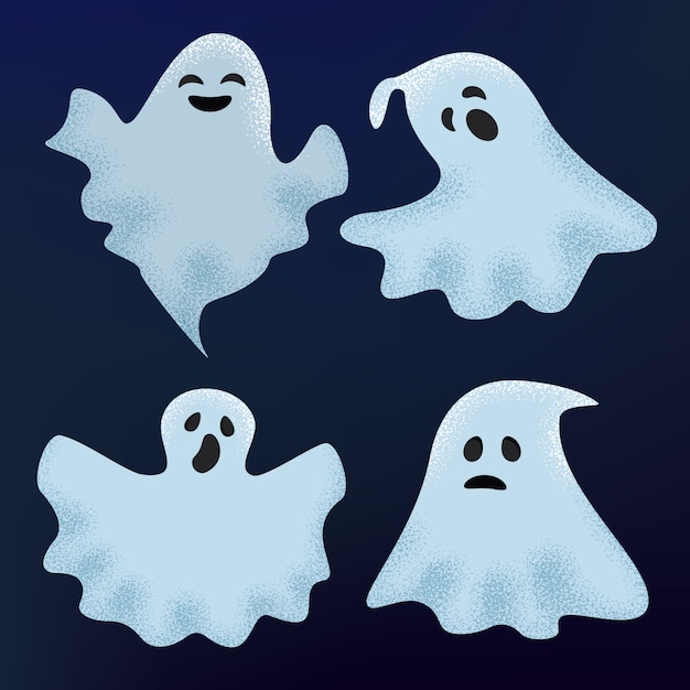 Fantasma vector halloween personagem assustadora ilustração de monstro assustador dos desenhos animados