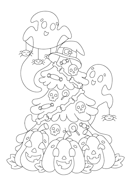 Desenho de Fantasma do dia das bruxas para colorir