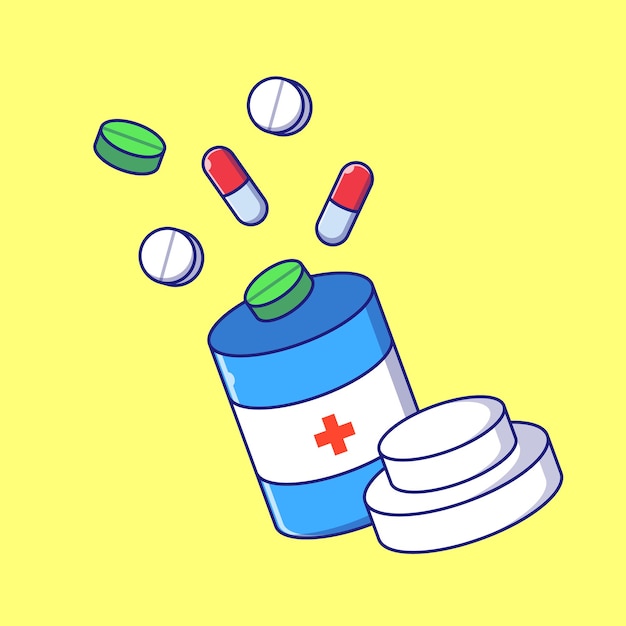 Vetores e ilustrações de Medicamentos desenho para download