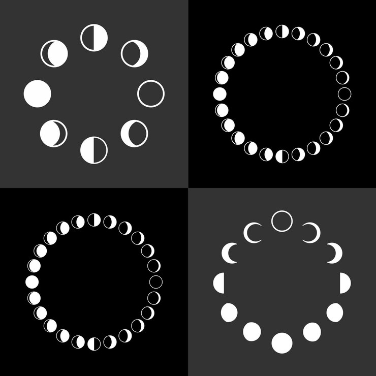 Vetor fases da lua astrologia vetor do horóscopo