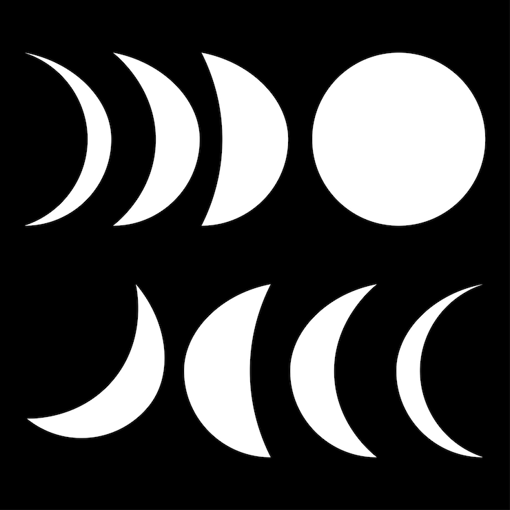Vetor fases da lua em vetor