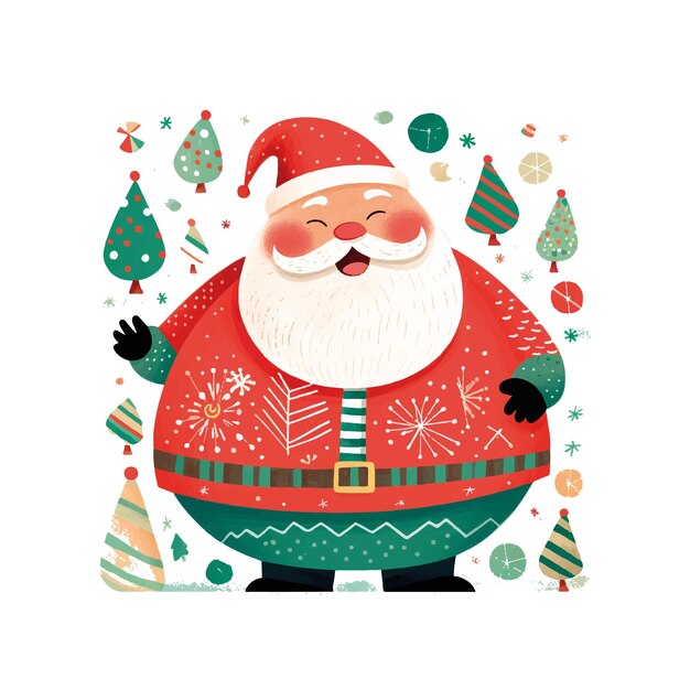 Fat santas vector clipart