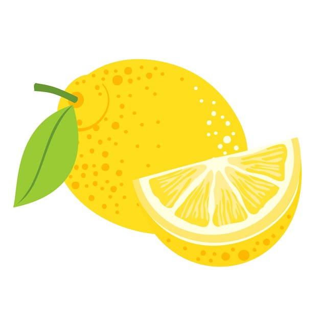 Vetor fatia de folha de limão
