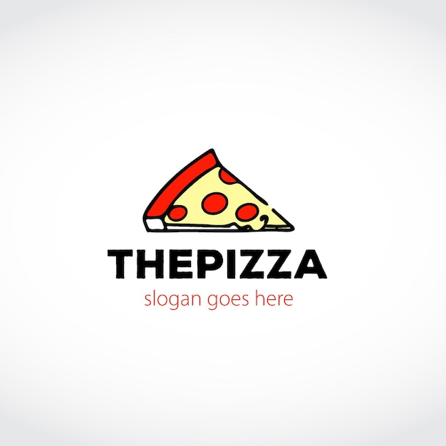 Vetor fatia de vetor de logotipo de pizza