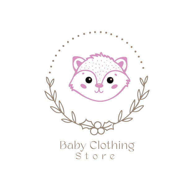 Vetor fawn baby clothing logo kids pastel minimal minimal design moderno 2023