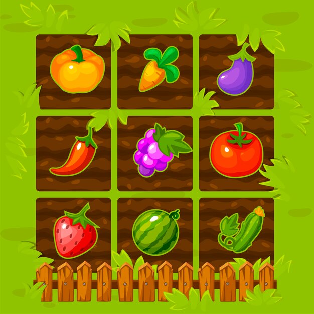 Match mobile game, objetos de jogos, terra, água, fogo, elementos da  natureza