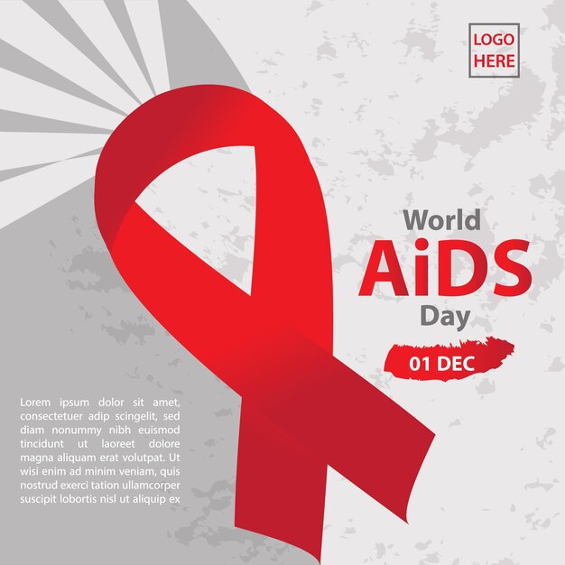 Feed de mídia social para o dia mundial de luta contra a aids