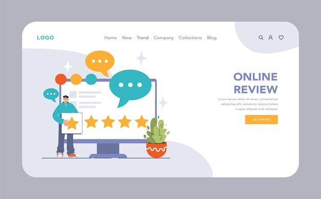 feedback do cliente banner da web ou página de destino avaliações do consumidor troca pública avaliação de partilha de
