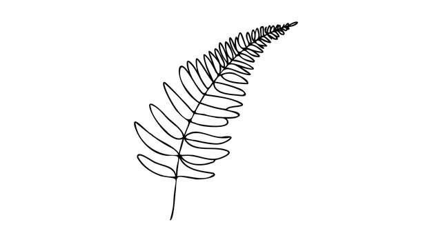 Vetor feijão de desenho de uma linha linha contínua planta tropical exótica