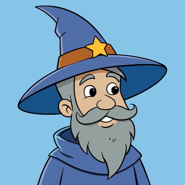 Vetor feiticeiros ou bruxas com ferramentas mágicas desenhado à mão mascote personagem de desenho animado adesivo conceito de ícone