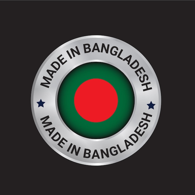 Feito em bangladesh, design de distintivo de vetor