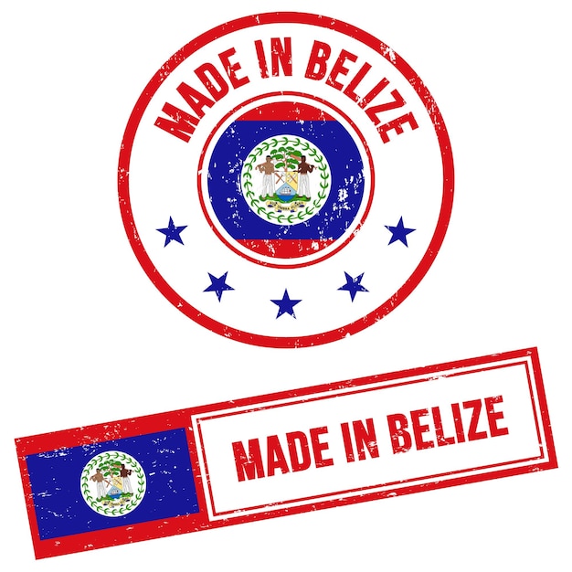 Feito em belize stamp sign grunge style