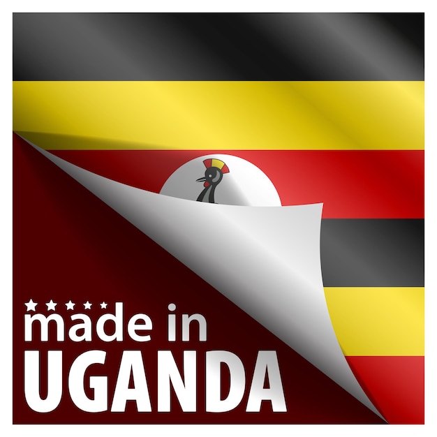 Feito em uganda gráfico e rótulo
