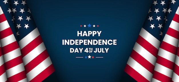 Feliz 4 de julho cartão do Dia da Independência dos EUA