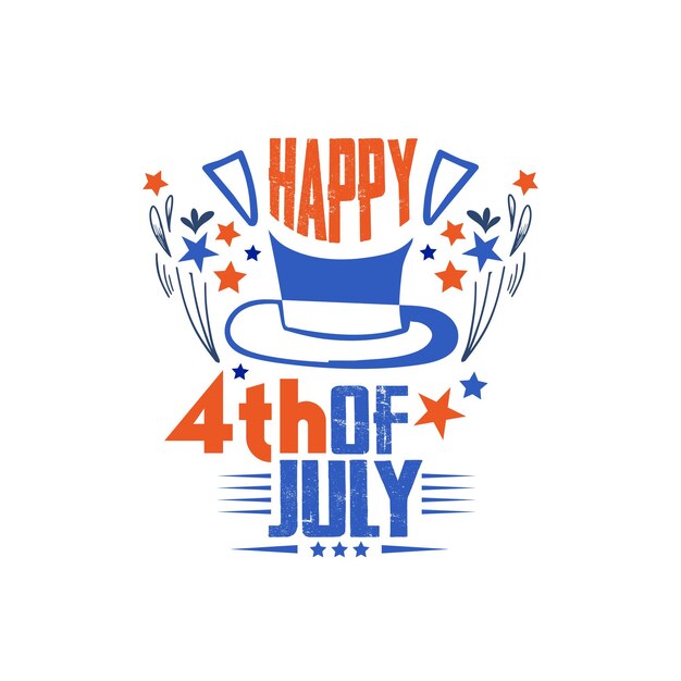 Feliz 4 de Julho Desenho Patriótico