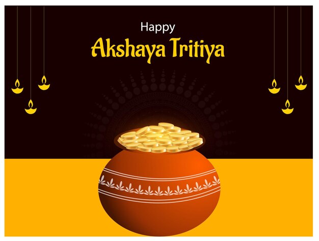 Feliz Akshaya Tritiya ilustração vetorial fundo criativo festival celebração